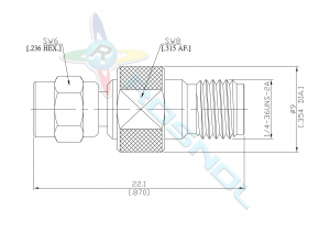 AD-MC1A25A/911-91 SMC Plug (Male) to SMA Jack (Female) Adaptor